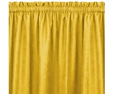 Homede Užuolaidos iš čenilės 420×225 cm garstyčių spalvos