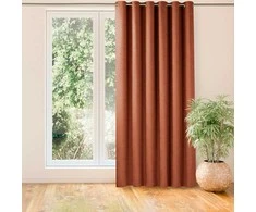 Homede Užuolaidos 140×270 cm koralinės su žiedais Chenille