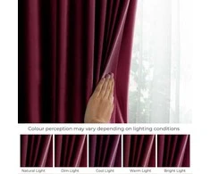 Užuolaidos VELVET spalva raudona styl klasyczny taśma materiał velvet 140x270 AmeliaHome