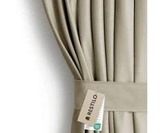 AmeliaHome Užuolaida 140×245 smėlio spalvos aksominė AH