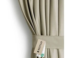 AmeliaHome Užuolaida 140×245 smėlio spalvos aksominė AH