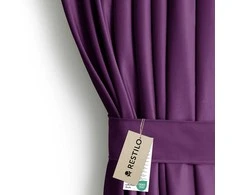 CLASSIC Užuolaidos VELVET spalva violetinė stiliaus klasikinė juosta medžiagos tipas - tekstilė aksomas 140x245 AmeliaHome