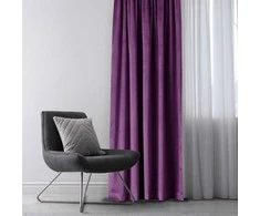Užuolaidos VELVET spalva violetinė styl klasyczny taśma materiał velvet 140x245 AmeliaHome