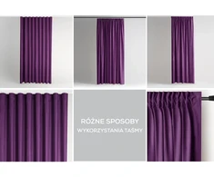 Aksominė užuolaida su kilpomis AmeliaHome 140 × 245 cm, rožinė