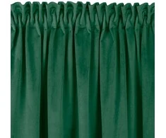 Homede Užuolaida 400 × 270 cm tamsiai žalia VELVET su klostėmis