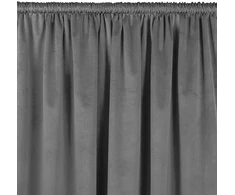 Homede Užuolaidos iš veliūro su tuneliu 530×225 cm, anglies spalvos