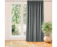 Homede Užuolaidos aksominės tamsiai pilkos 135×245 cm