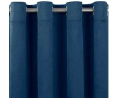 Homede Užuolaidos aksominio audinio su kilpelėmis indigo