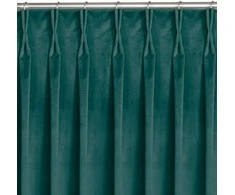 Homede Užuolaidos 135×270 cm iš aksomo tamsiai mėlynos VELVET FLEX