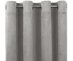 Homede Užuolaidos pilkos spalvos 135×245 VELVET EYELETS S