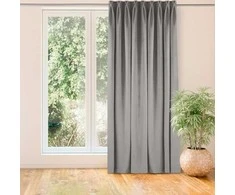 Homede Užuolaidos 135×245 pilkos spalvos VELVET FLEX