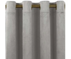 Homede Užuolaidos 135×300 iš aksomo pilkos VELVET