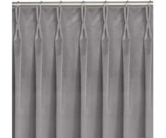 Homede Užuolaidos 135×245 iš aksomo pilkos VELVET FLEX