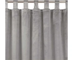 Homede Užuolaida Vila 200×245 cm iš aksomo pilka CURT HOM