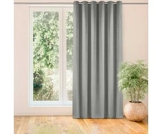 Homede Užuolaidos pilkos spalvos 135×245 VELVET EYELETS S