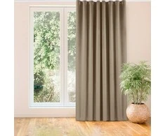 Homede Užuolaidos aksominės 135x270 smėlio spalvos