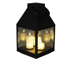 Ambiance Light Aplinkos šviestuvas ADVENTO ŽIBINTAS RORATY LED 25CM 3 ŽVAKĖS 7094559
