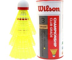 BADMINTON BADMINTON NYLON WILSON CHAMPIONSHIP TUBE 3 Vnt. NEON 79