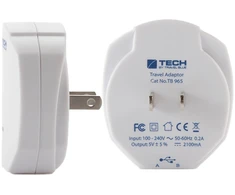 Blue TRAVEL Mėlynas TINKLO ĮKROVIKLIS 2 USB - JAV
