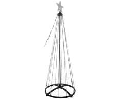 Christmas Decoration Apšviestas LED Kalėdų medis 150 cm su 154 RGB LED