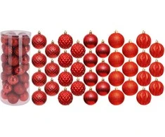 Christmas Decoration Raudoni Kūčių Įdėkliukai 6 cm, 35 vnt. - Kalėdų Dekoracijos