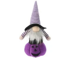 Christmas Decoration Dekoratyvinė figūra ant moliūgo 25 cm violetinė