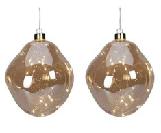 Christmas Decoration Stikliniai lašai su LED apšvietimu 12 cm