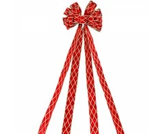 Christmas Decoration Dekoratyvinė juosta Kalėdų eglutei Raudona 130x33 cm