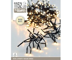 Christmas Decoration KALĖDINĖS LEMBUTĖS GRANDINĖS LIGHTS 1152 LED LAIKMATIS ŠILTAS Baltas