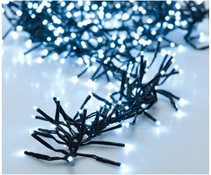 Mondex Christmas Decoration KALĖDINĖS LENGVOS GRANDINĖS 576 LED LAIKMATIS COLD Baltas