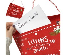 KOOPMAN Christmas Decoration KALĖDINIS VOKAS LAIŠKAS KALĖDŲ SENELIUI VELTINIS 26X16CM RAIDĖS KALĖDŲ SENELIUI