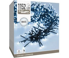 Mondex Christmas Decoration KALĖDINIŲ ŽIBINTŲ ŠVIESOS GRANDINĖ 1152 LED LAIKMATIS ŠALTA BALTA
