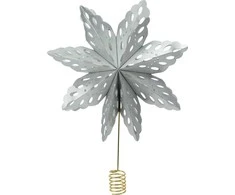Christmas Decoration Kalėdų žvaigždė medelio viršūnė sidabrinė