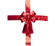 Christmas Decoration Dekoratyvinė juostelė durelėms Raudona 33x42 cm - Kalėdų dekoracija
