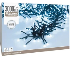 Christmas Decoration Kalėdinės eglutės lemputės, 3000 LED lempučių grandinėlė, laikmatis, šaltai balta