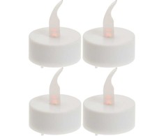 Ambiance Light Rinkinys 4 ŚWIECZEK Arbatos lemputė LED laikmatis Baltas 840964