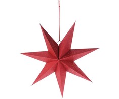 Christmas Gifts Popierinė Dekoratyvinė Žvaigždė 60 cm Raudona - Kalėdinis Ornamentas