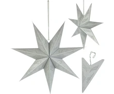 Mondex Christmas Gifts DEKORATYVINIS POPIERIUS STAR 60CM SIDABARAS
