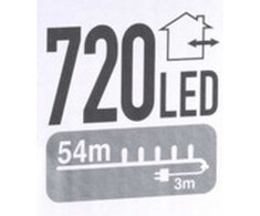 Mondex Christmas Gifts KALĖDINĖS LEMBUTĖS GRANDINĖS ŠVIESOS 720 LED ŠILTAI BALTA