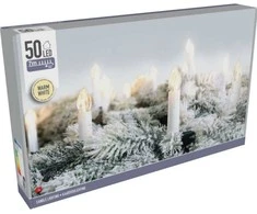 Christmas Gifts KALĖDINĖS LENGVOS GRANDINĖS ŽVAKĖS 50 LED ŠILTAI BALTA