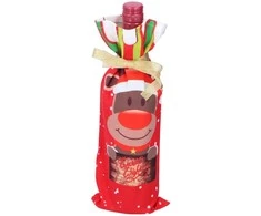 Christmas Gifts Kalėdinis maišelis buteliui su elniu