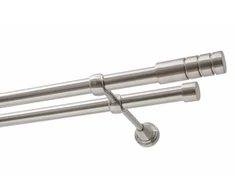 Decastyl Dviguba karnizas FI 19 MM nerūdijančio plieno efektas 480 CM TECHNO KOWALSKI