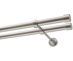 Decastyl DVIGUBA KARNIZO LAŠTA 19 MM NERŪDIJANČIO PLIENO EFEKTAS 480 CM LUNA KOWALSKI