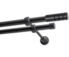 Decastyl Dvigubas karnizas FI 19 mm juodas 400 cm TECHNO KOWALSKI