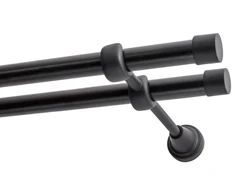 Decastyl Dvigubas karnizas FI 19 mm juodas 480 cm LUNA KOWALSKI