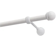 Decastyl Vienas karnizas FI 19 MM baltas 160 CM su rutuliu MAX KOWALSKI
