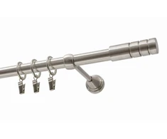 Decastyl VIENA UŽUOLAIDA FI 19 MM NERŪDIJANČIO PLIENO EFEKTAS 320 CM TECHNO SU ŽIEDELIAIS KOWALSKI