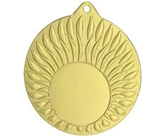 Detal Bendras aukso medalis su vieta emblemai 25 mm - plienas