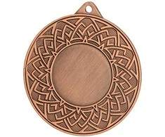 Detal Bendras bronzos medalis su vieta emblemai 25 mm - plieno