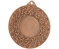 Detal Bendras bronzos medalis su vieta emblemai 25 mm - plieno